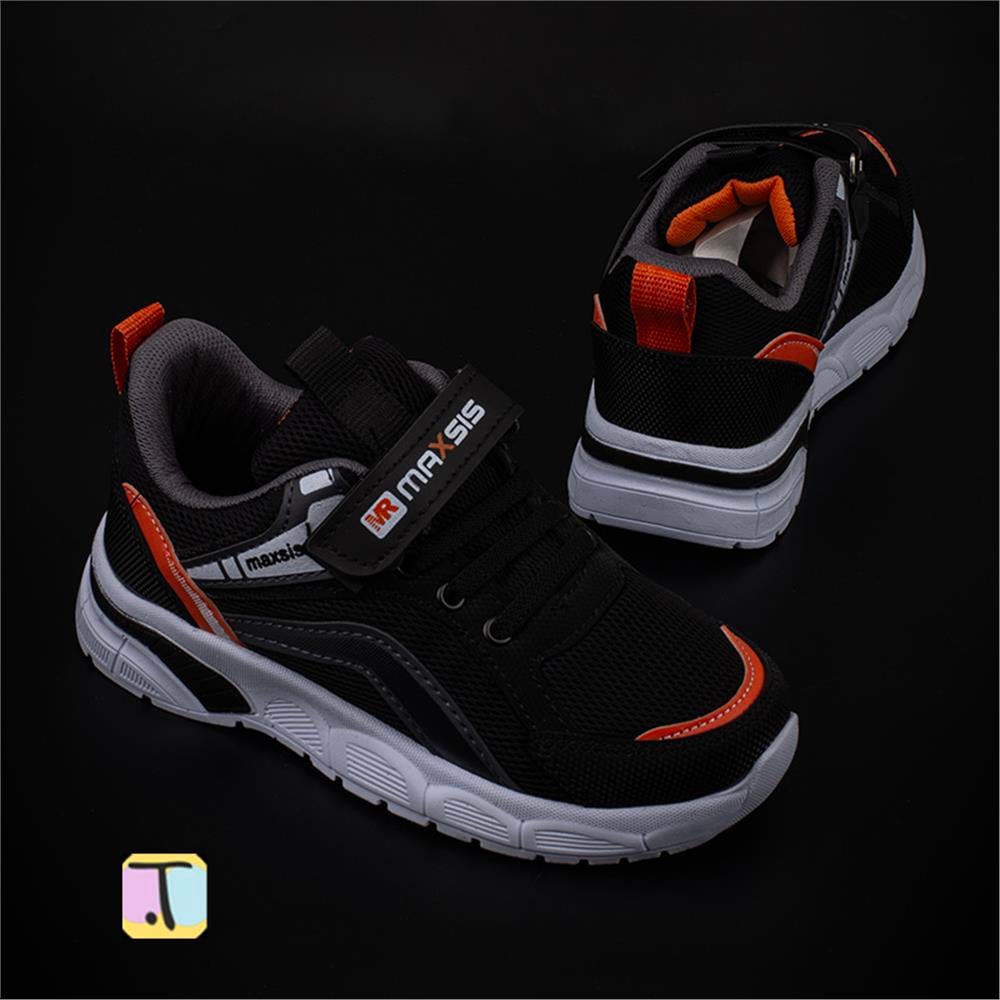 Trend Adımlar Turuncu  Cırt Cırtlı Unisex Çocuk Spor Ayakkabı