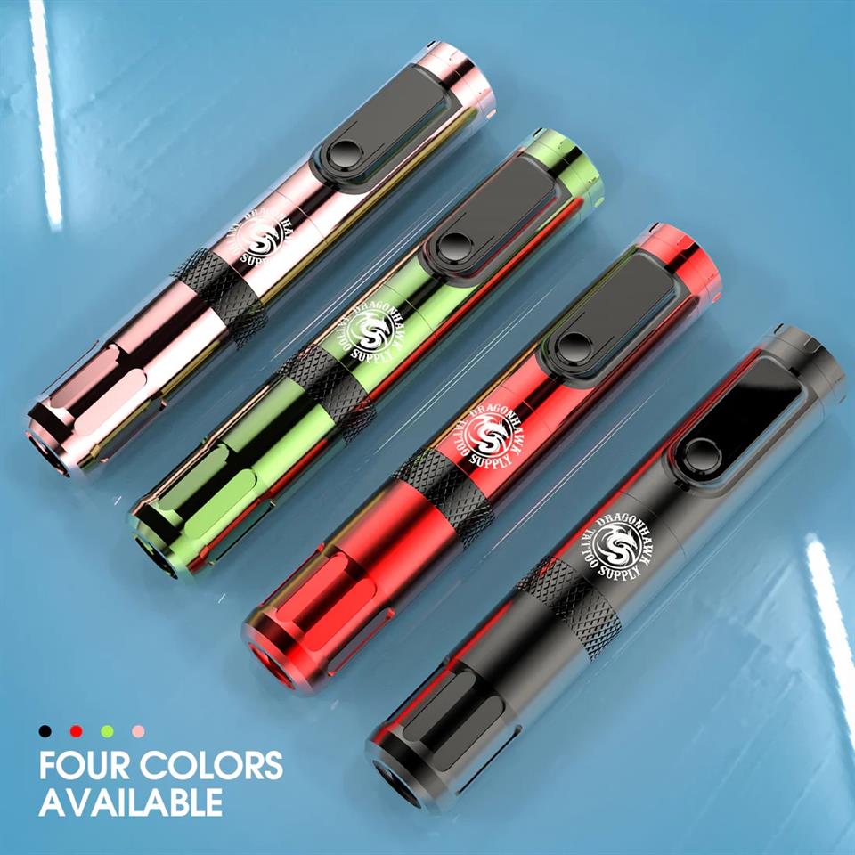 Dragonhawk X4 Wireless Tattoo Pen Machine-Black