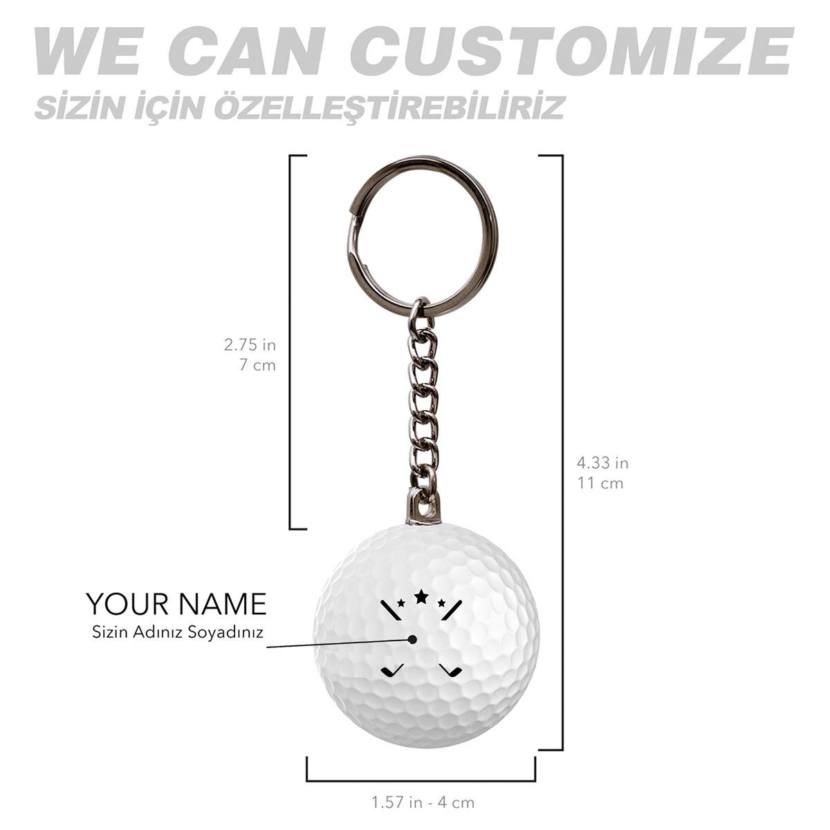 GFA0008Zekupp Golf Topu El Yapımı Hediyelik Anahtarlık Good Golfer