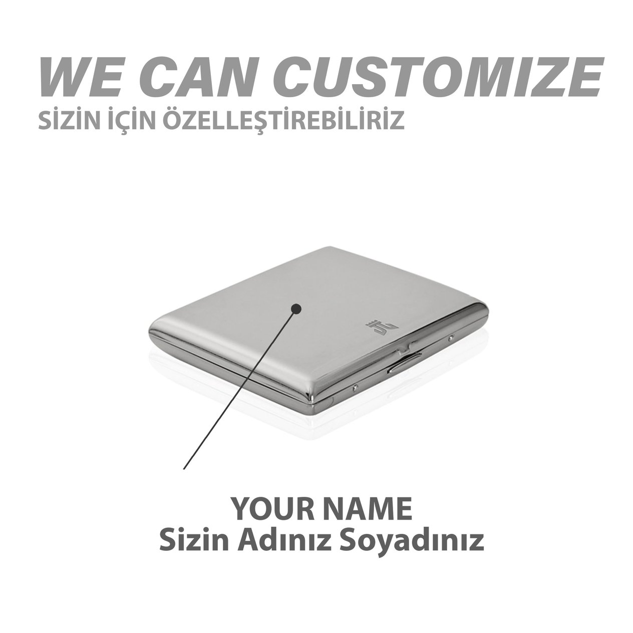 JST0002Zekupp Joker Çakmak ve Metal Sigara Tabakası Set Gümüş