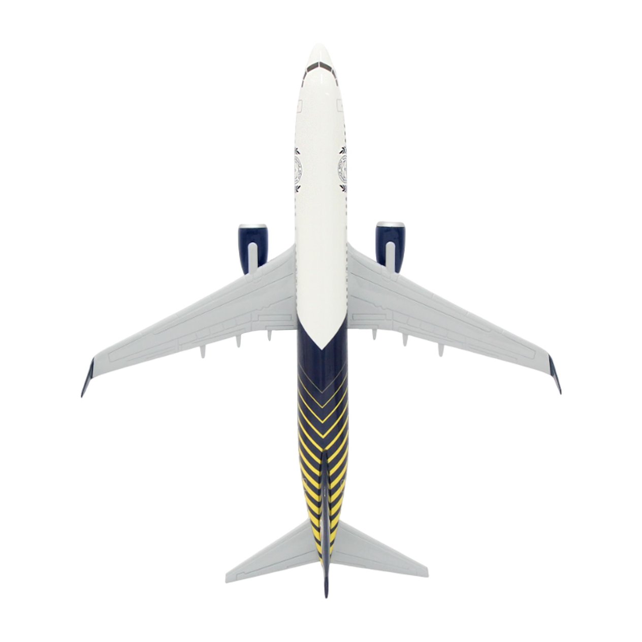 UCK0188Zekupp Boeing 737-800 1/100 Ölçek Fenerbahçe Lisanslı Çizgili Tasarım Maket Uçak