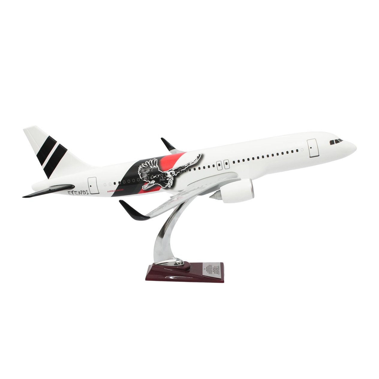 UCK0218Zekupp Airbus 320-200 1/60 Ölçek Kartal Tasarım Beyaz Keman BoyMaket Uçak