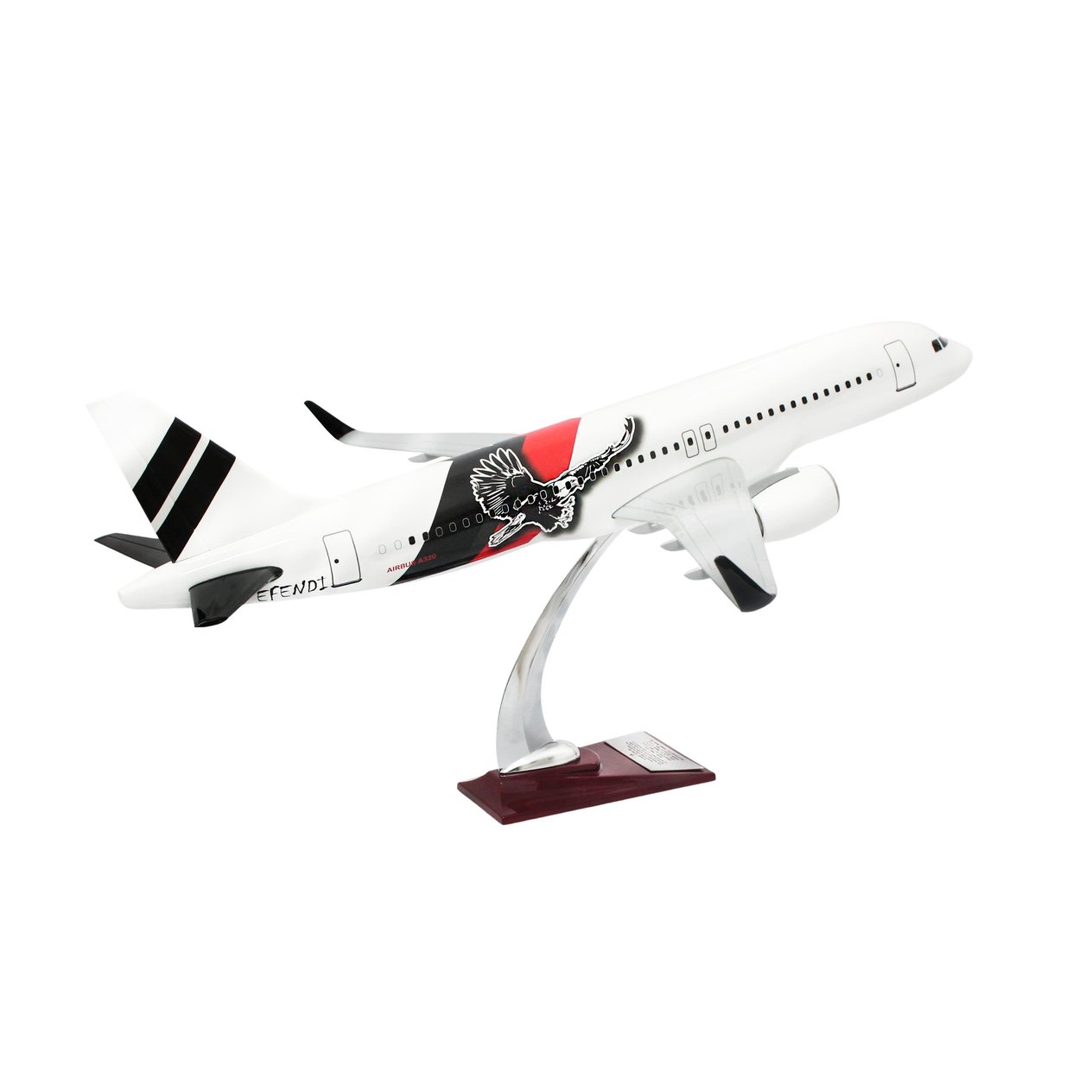 UCK0218Zekupp Airbus 320-200 1/60 Ölçek Kartal Tasarım Beyaz Keman BoyMaket Uçak