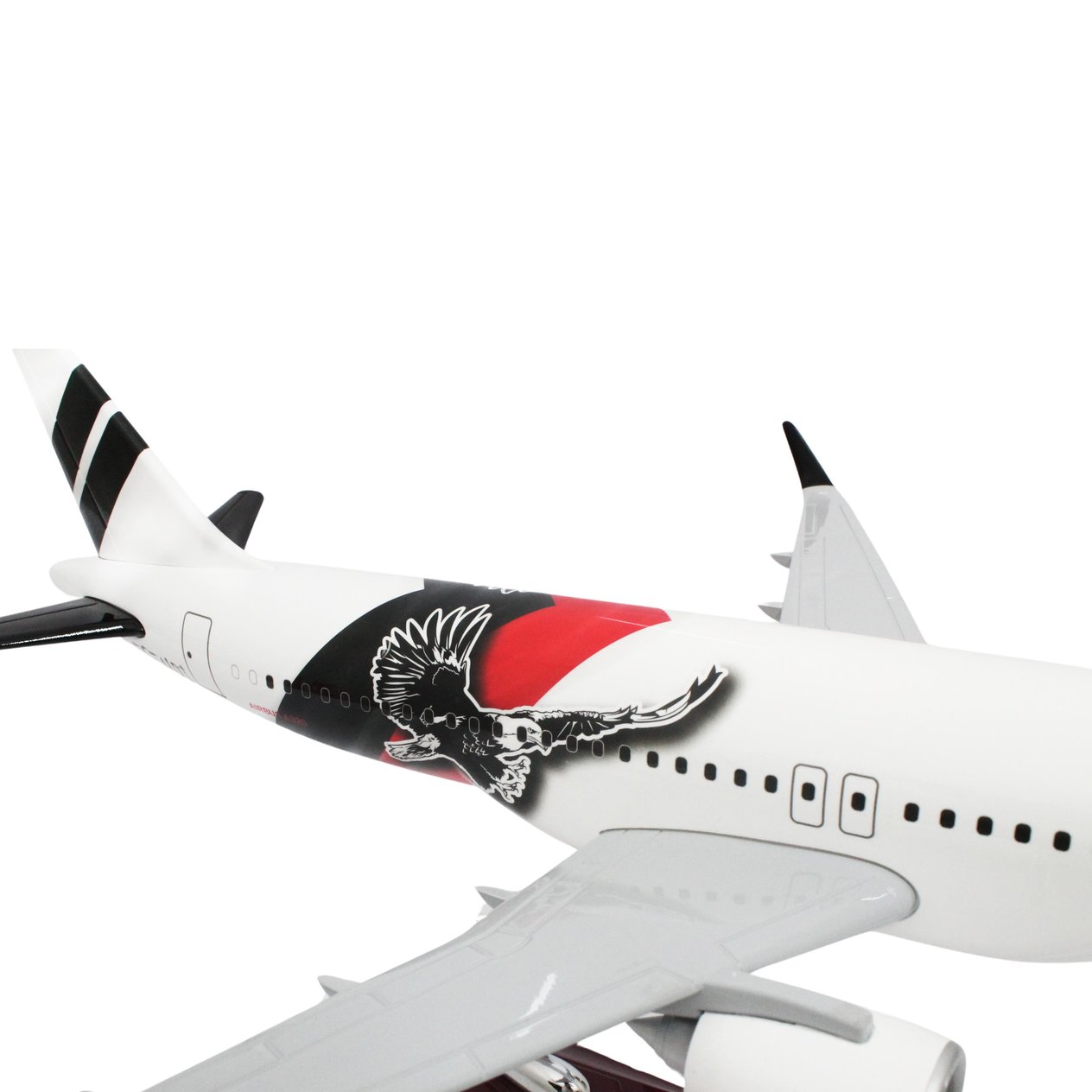 UCK0218Zekupp Airbus 320-200 1/60 Ölçek Kartal Tasarım Beyaz Keman BoyMaket Uçak