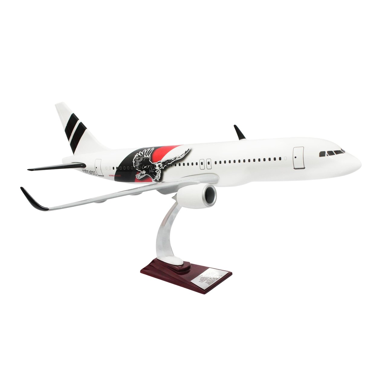 UCK0218Zekupp Airbus 320-200 1/60 Ölçek Kartal Tasarım Beyaz Keman BoyMaket Uçak