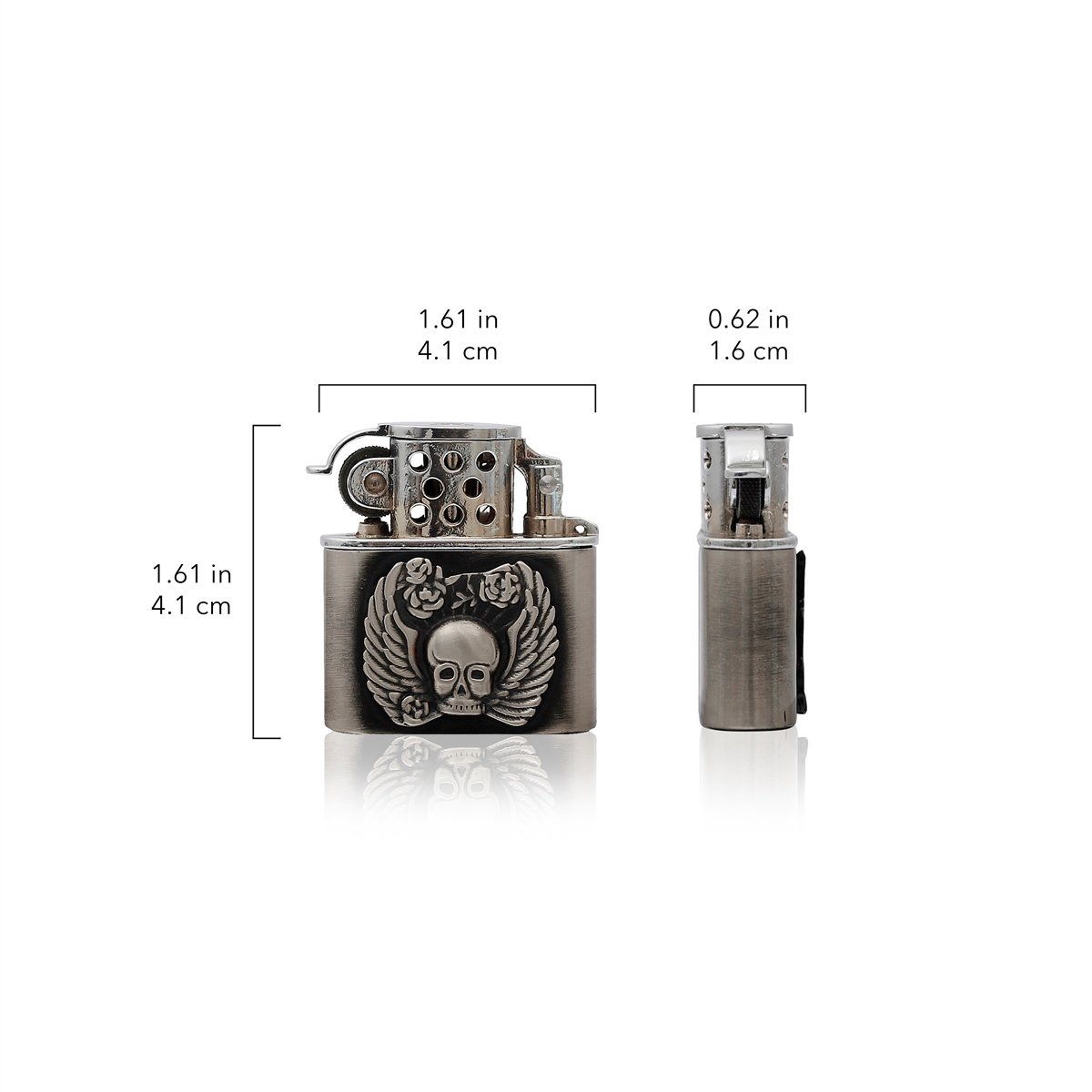 Zekupp Joker Çakmak - Zippo Kuru Kafa Tasarımlı Çakmak