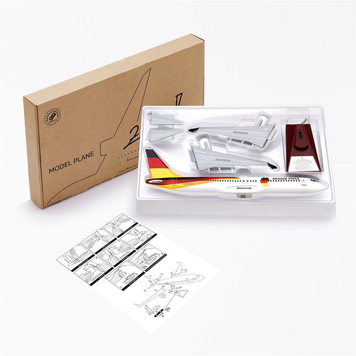 Zekupp - Maket Uçak - Boeing 737-800 1/100 - ALMANYA ÖZEL TASARIM Model Uçak