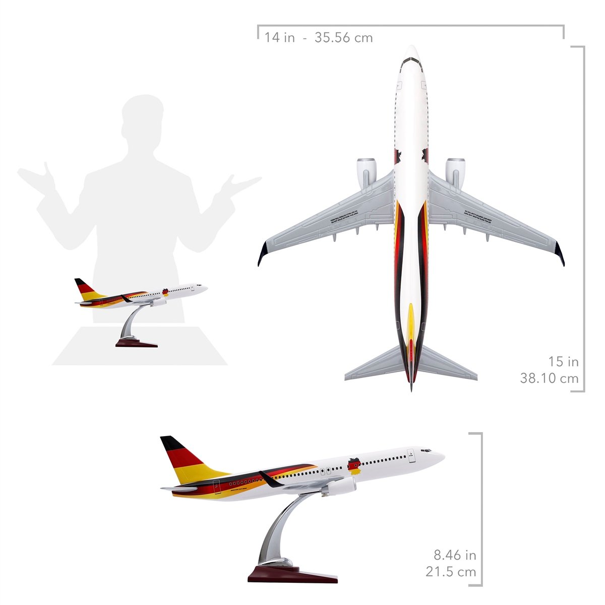 Zekupp - Maket Uçak - Boeing 737-800 1/100 - ALMANYA ÖZEL TASARIM Model Uçak