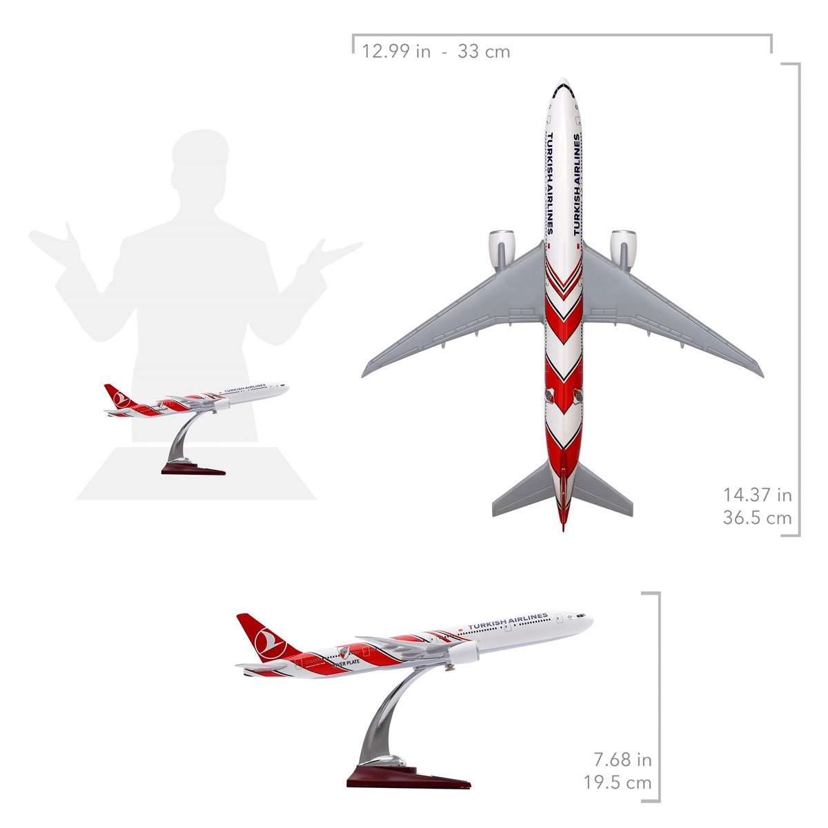 Zekupp - Maket Uçak THY LİSANSLI - Boeing 777-300 1/200 - RİVER PLATE Model Uçak