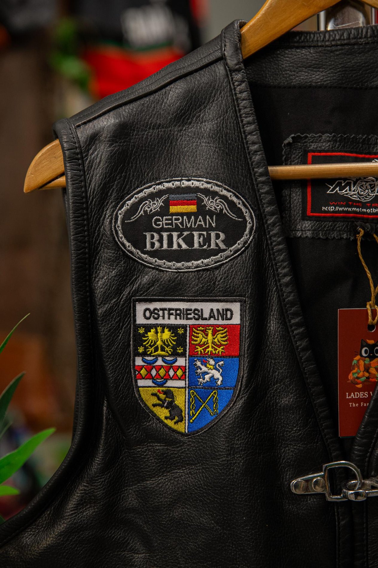 90's GERMANY BIKER Deri Ceket/Ceket