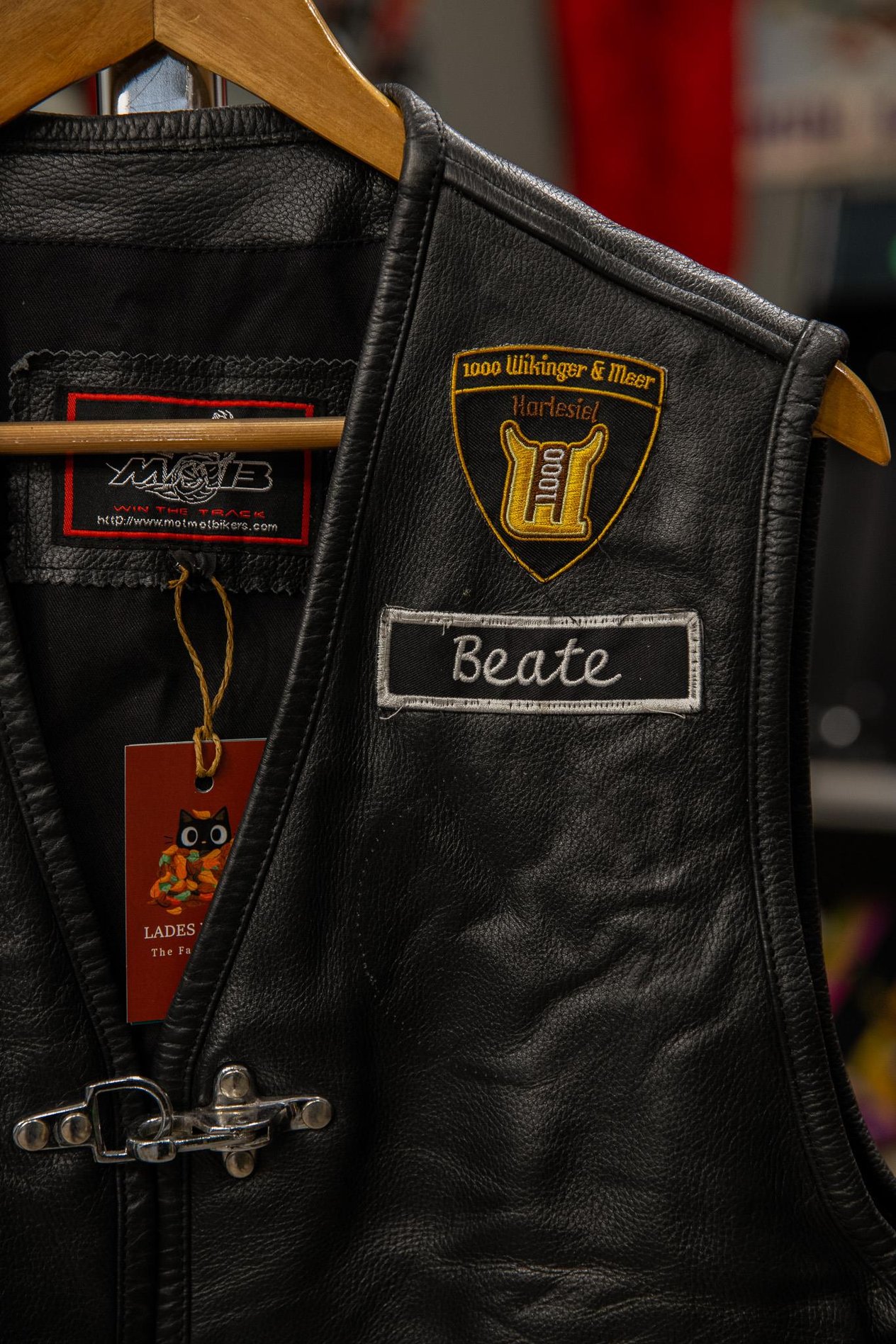 90's GERMANY BIKER Deri Ceket/Ceket