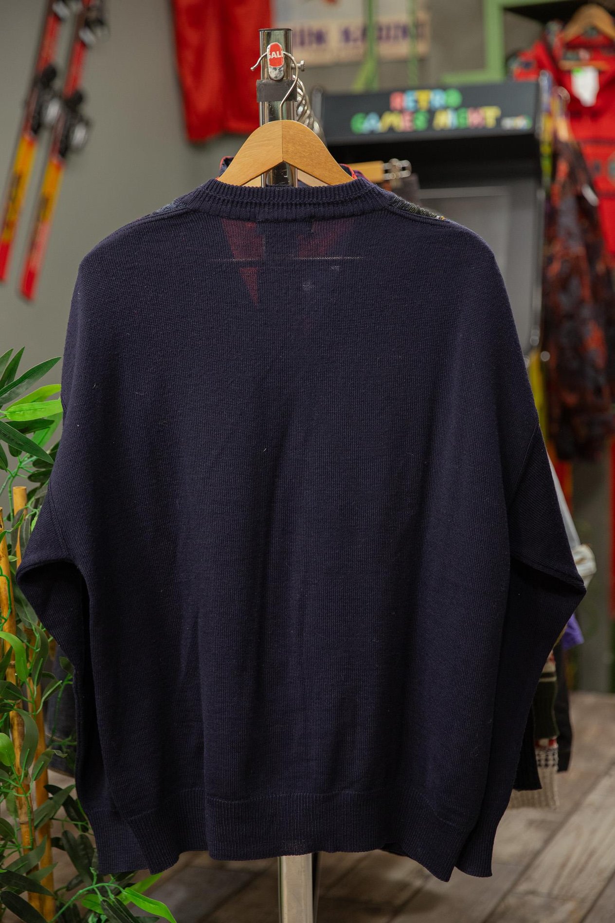 coogi style örme nakışlı kazak