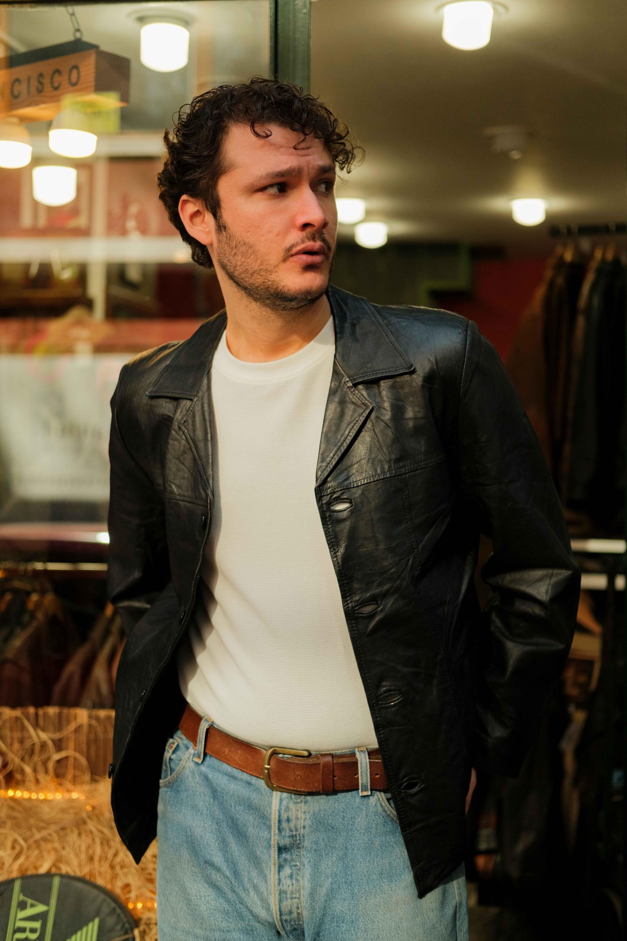 England 90's Model Unisex Blazer Deri Ceket