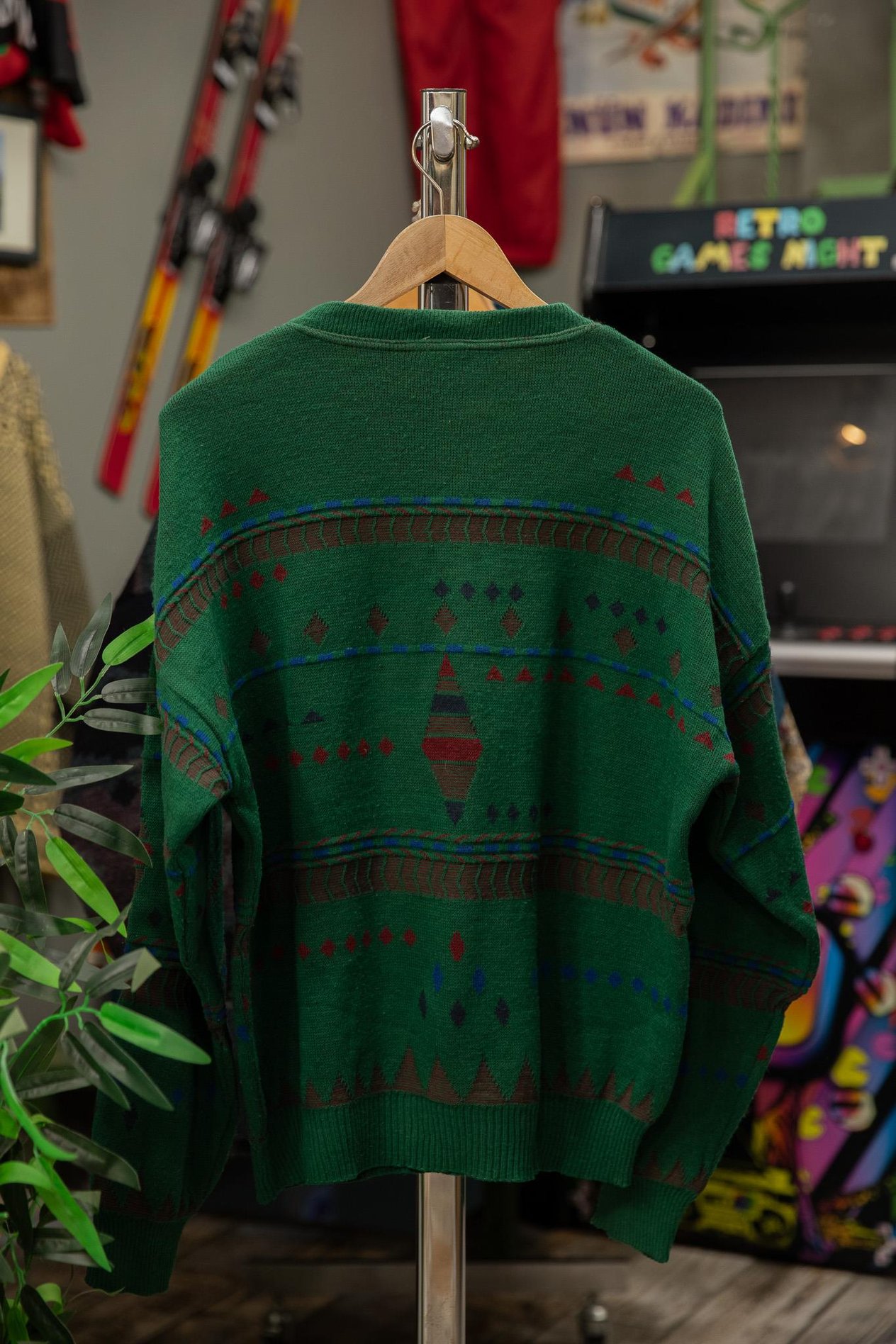Etnik Green Unisex Kazak