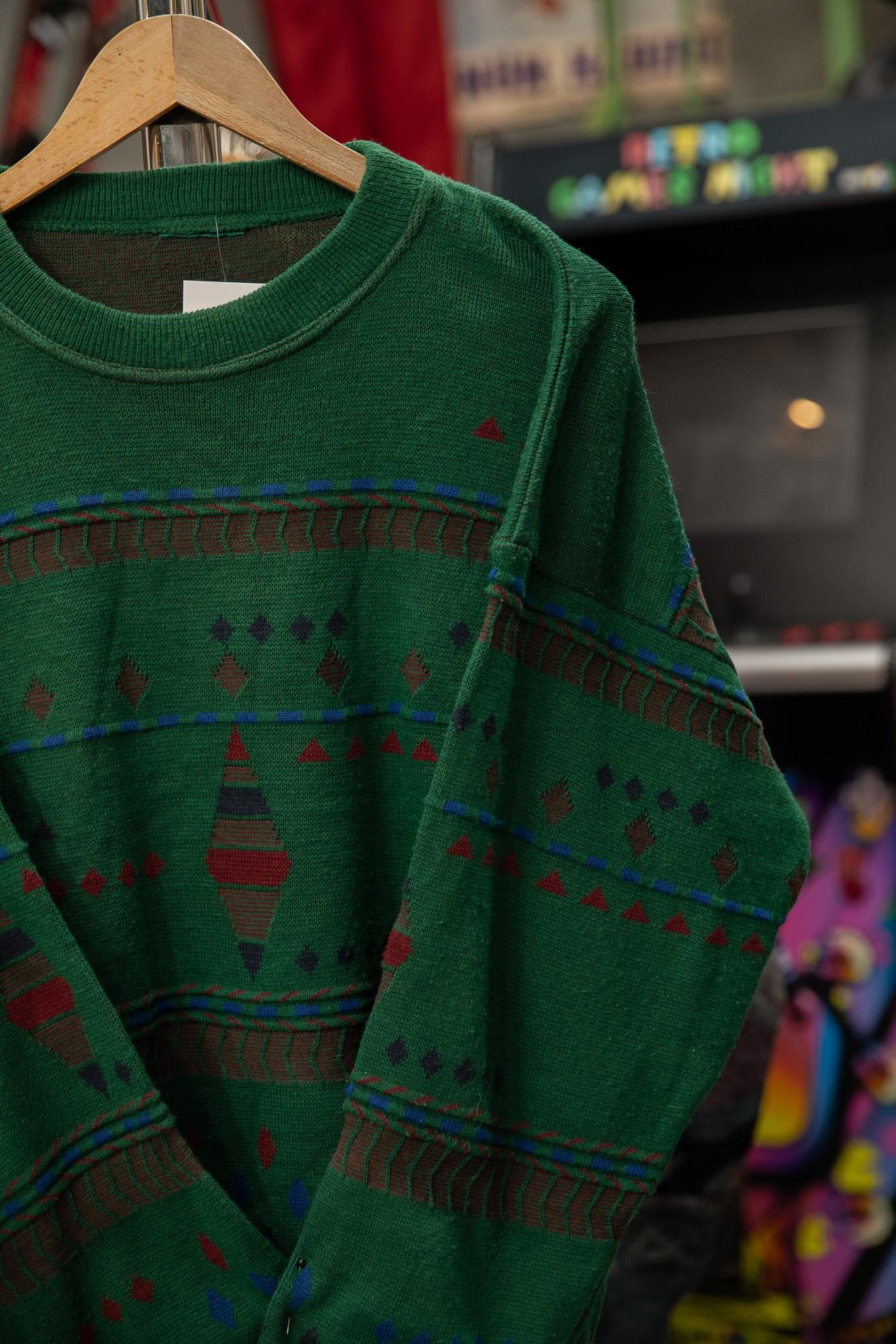 Etnik Green Unisex Kazak