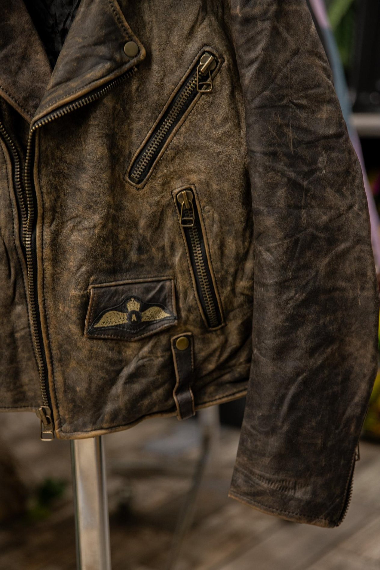TOUGH American Biker Eskitme Kadın Deri Ceket