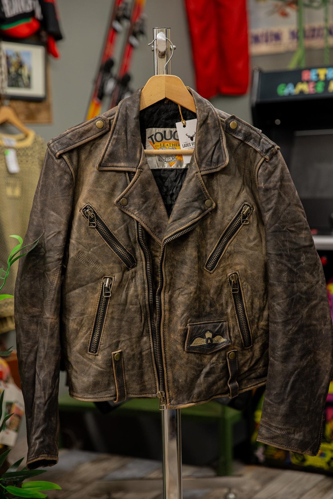 TOUGH American Biker Eskitme Kadın Deri Ceket