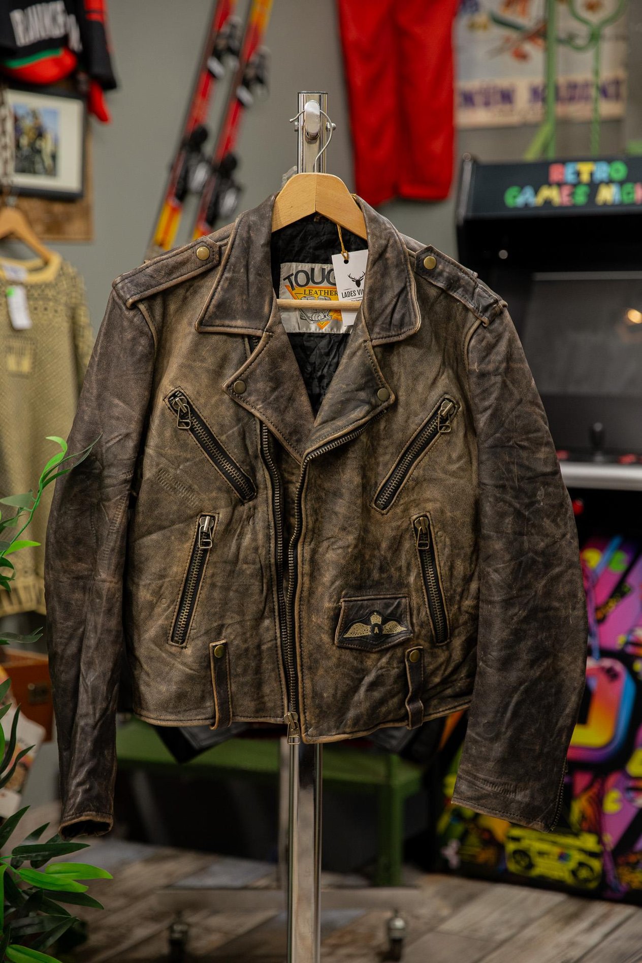TOUGH American Biker Eskitme Kadın Deri Ceket