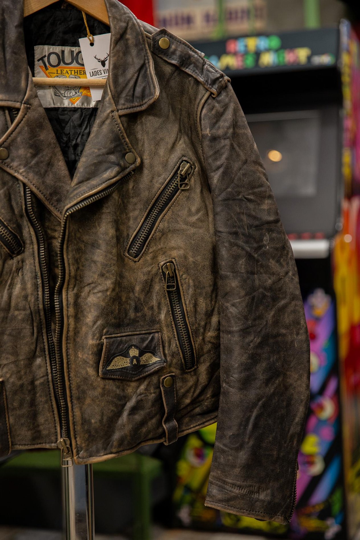 TOUGH American Biker Eskitme Kadın Deri Ceket