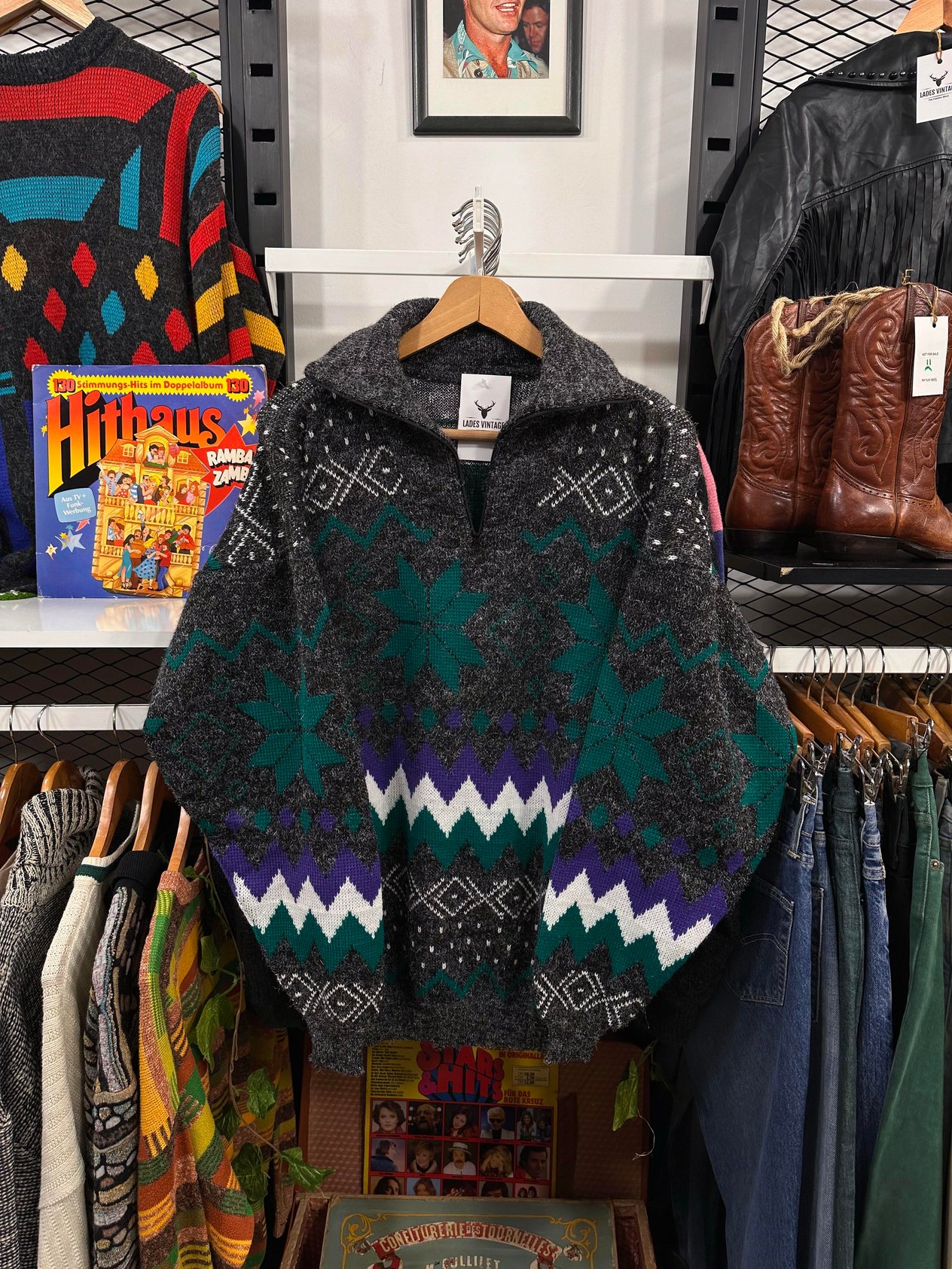 Vintage 90's Yün Unisex Boğazlı Kazak