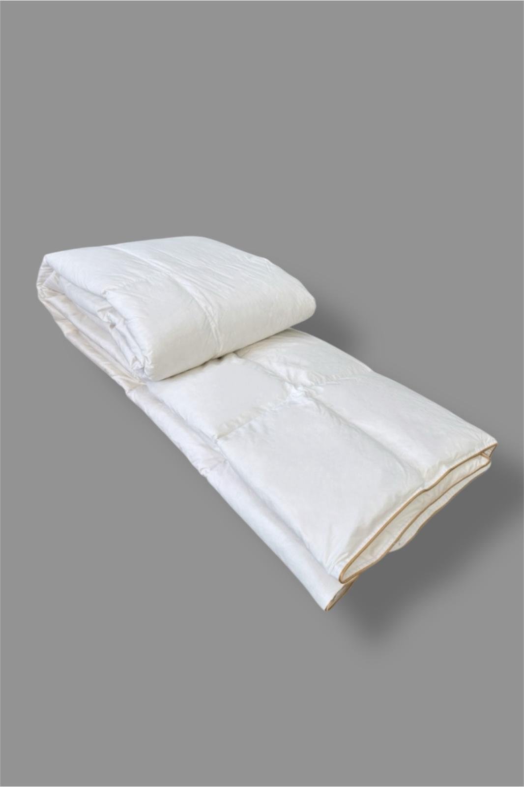 %100 KAZ TÜYÜ YORGAN SETİ TEK %20 GIDIK ÇİFT KİŞİLİK YORGAN 155X215 VE 1 ADET 50*70 KAZ TÜYÜ YASTIK
