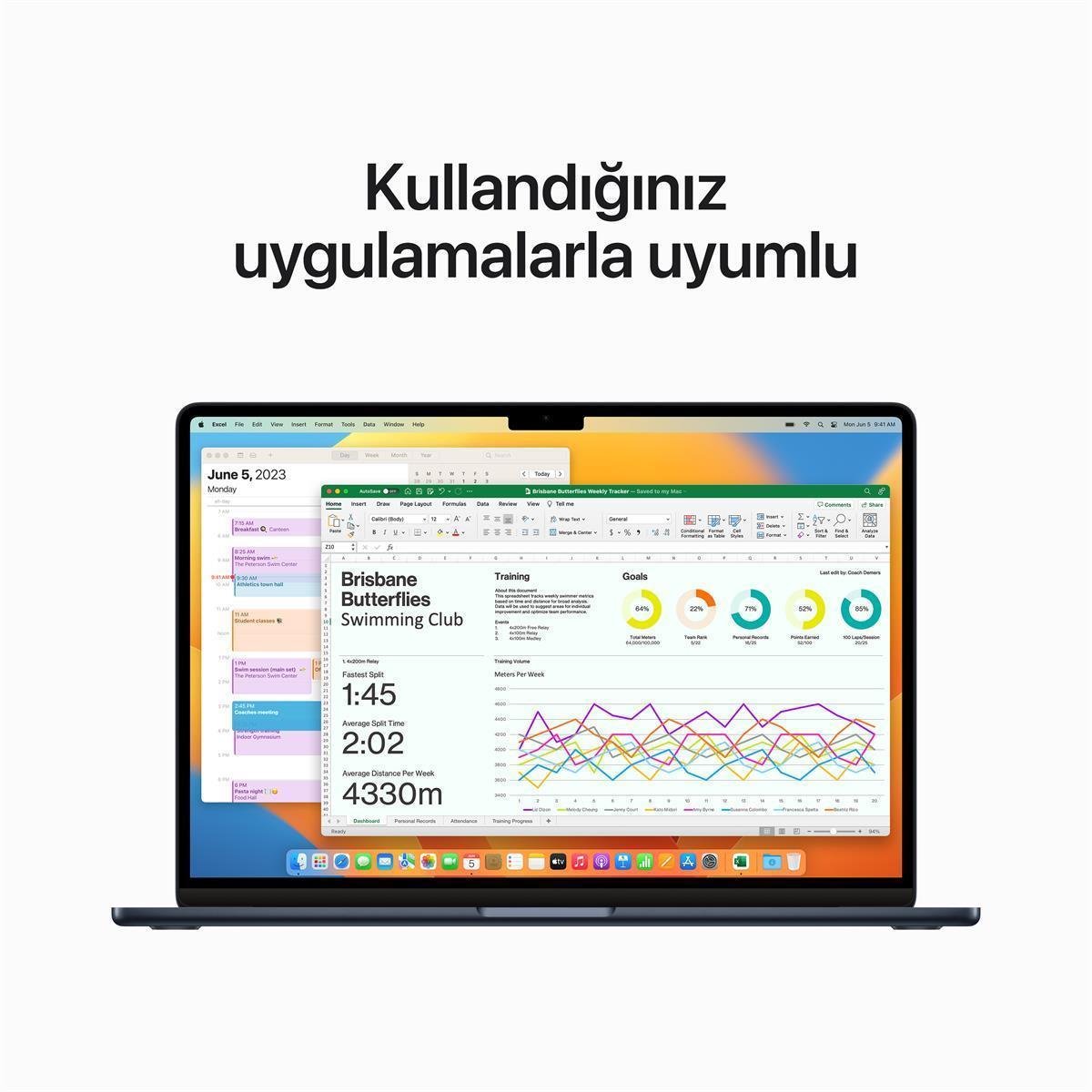 MacBook Air 15'' 8-Core CPU 10-Core GPU Apple M2 /8GB /256GB SSD /Midnight MQKW3TU/A