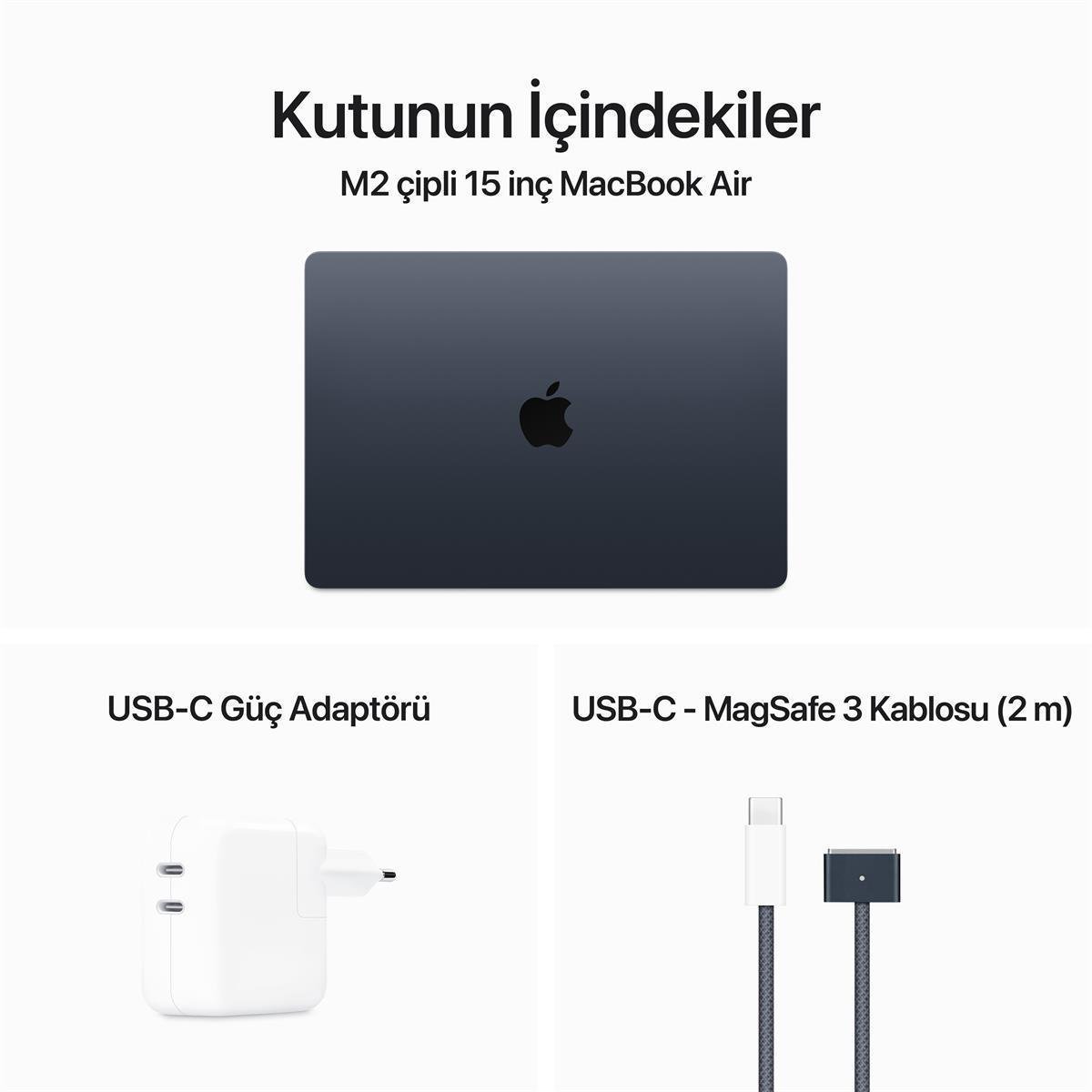MacBook Air 15'' 8-Core CPU 10-Core GPU Apple M2 /8GB /256GB SSD /Midnight MQKW3TU/A