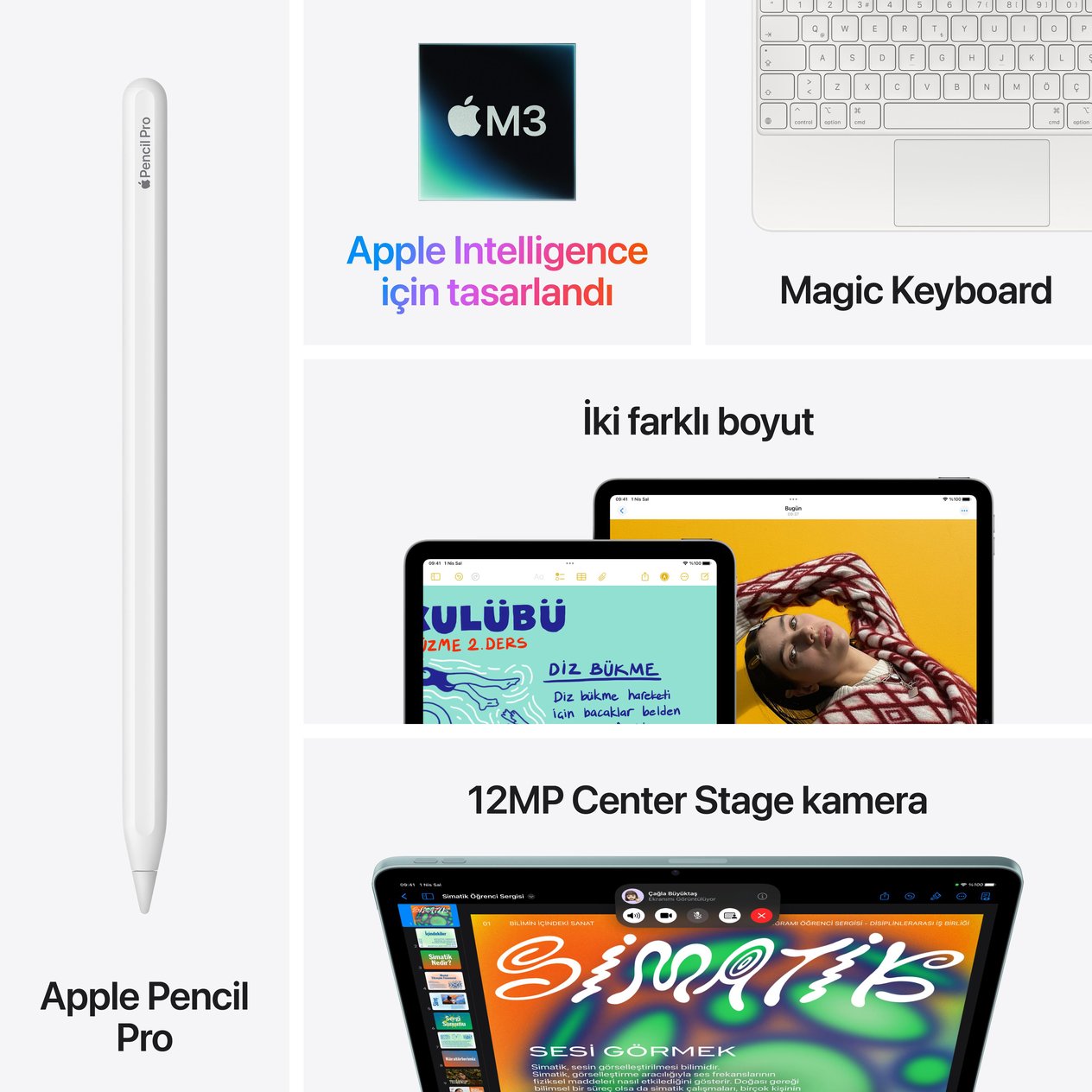 iPad Air M3 13'' Wi-Fi + Cellular 128GB Mor MCJ44TU/A
