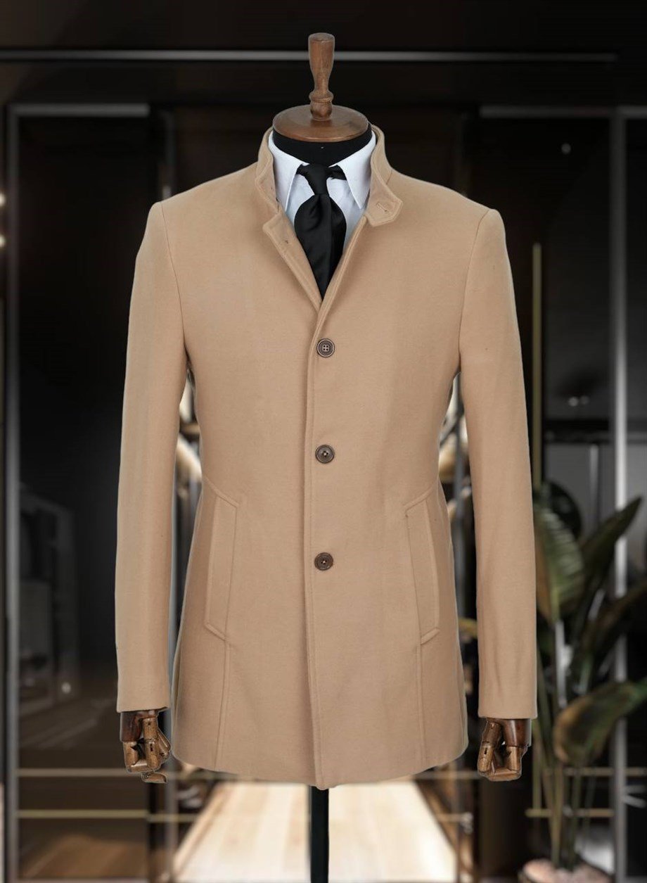 Erkek Kaban Kaşe Kaşmir Camel SD7806