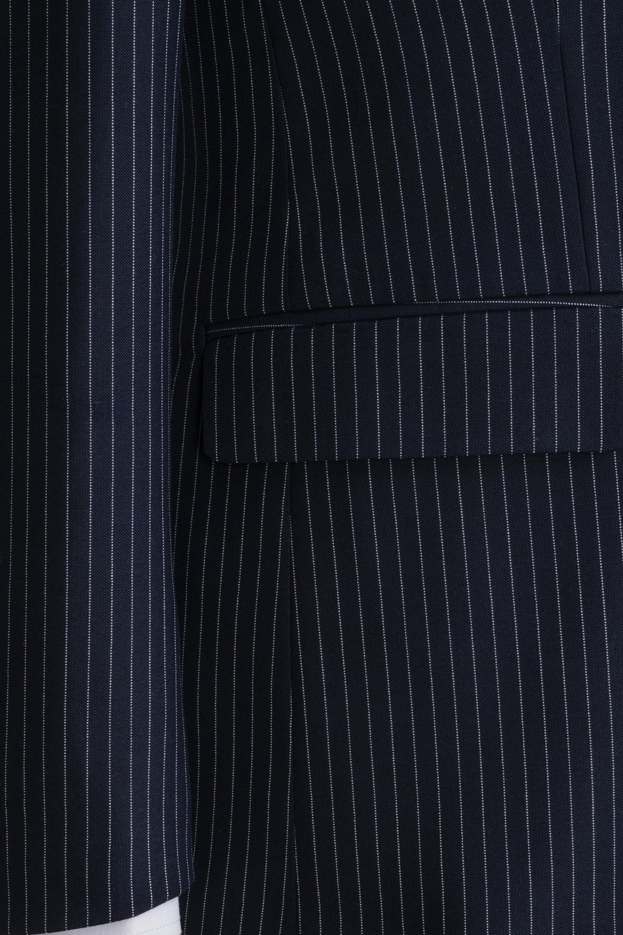 Takım Elbise Kruvaze SlimFit Çizgili Lacivert SD42152