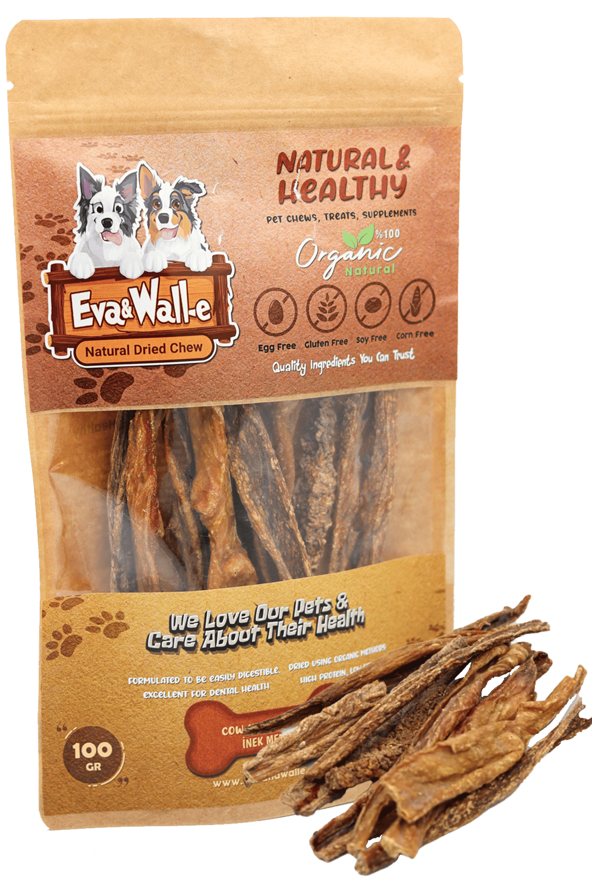 Köpek Çiğneme Ödülü Cow Sticks – Doğal ve Lezzetli Sığır Eti - İnek Eti
