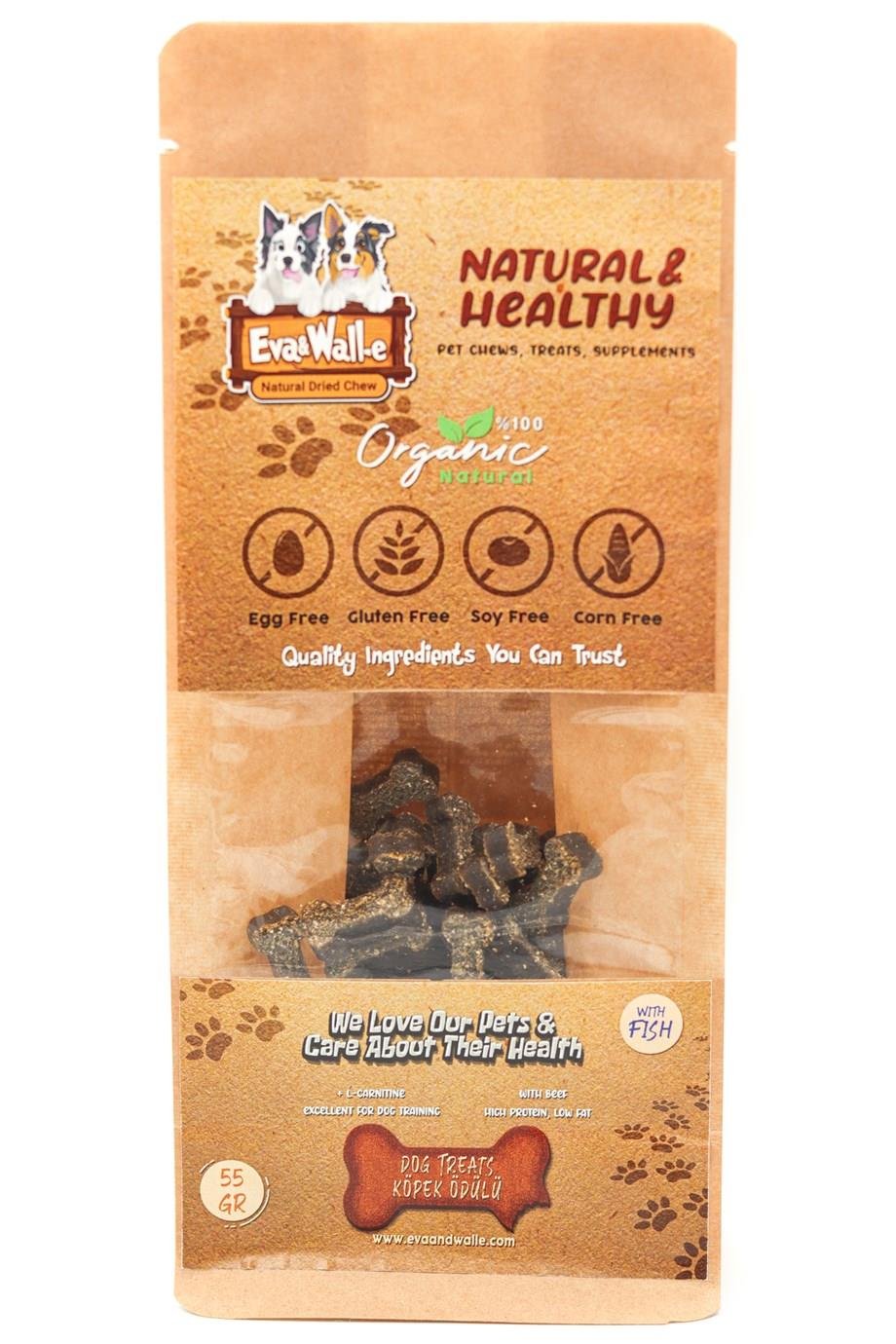 Köpek Ödül Maması  Balıklı Köpek Ödülü L-Karnitin Destekli 55-60 g
