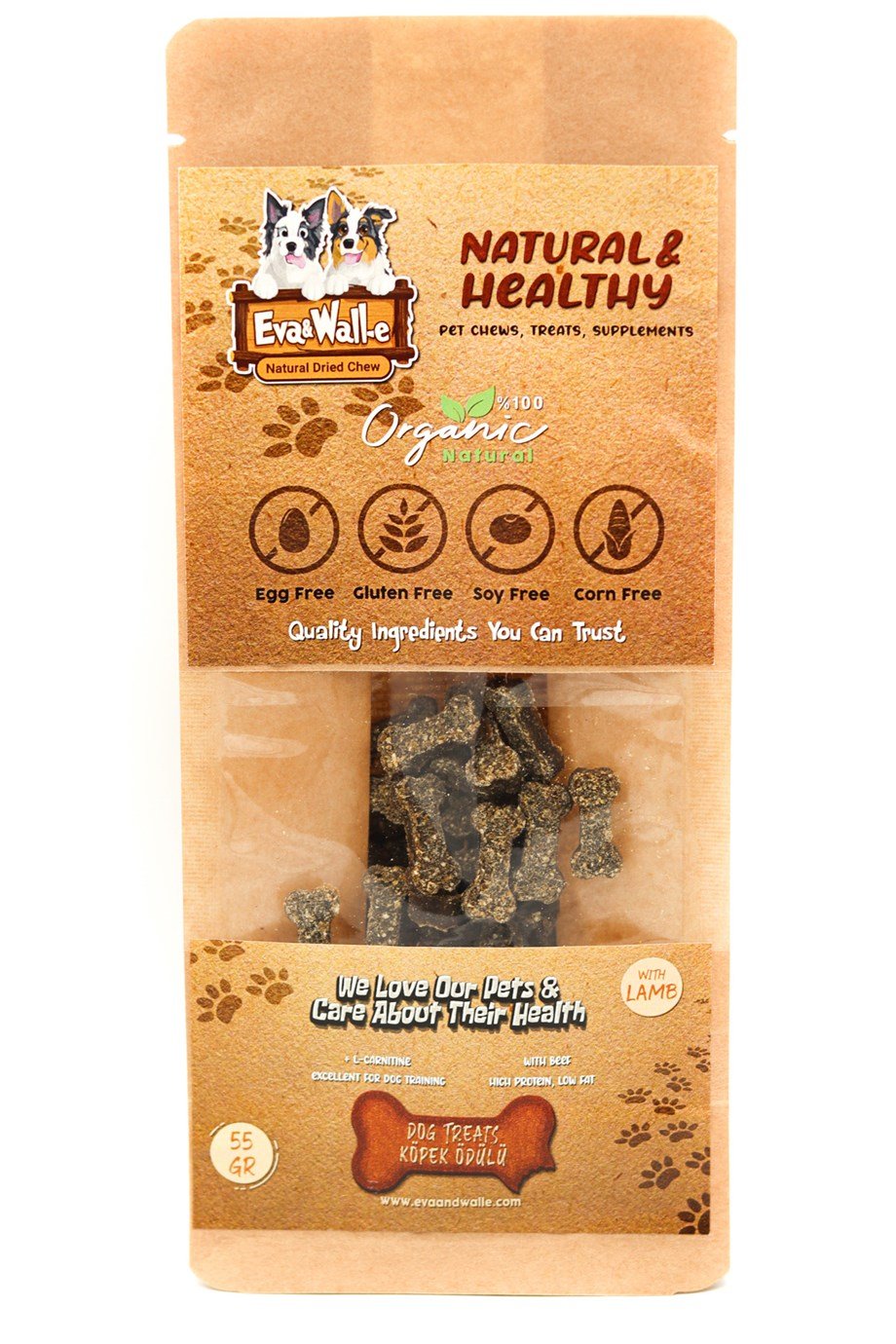 Köpek Ödül Maması Kuzulu Köpek Ödülü L-Karnitin Destekli 55-60 g