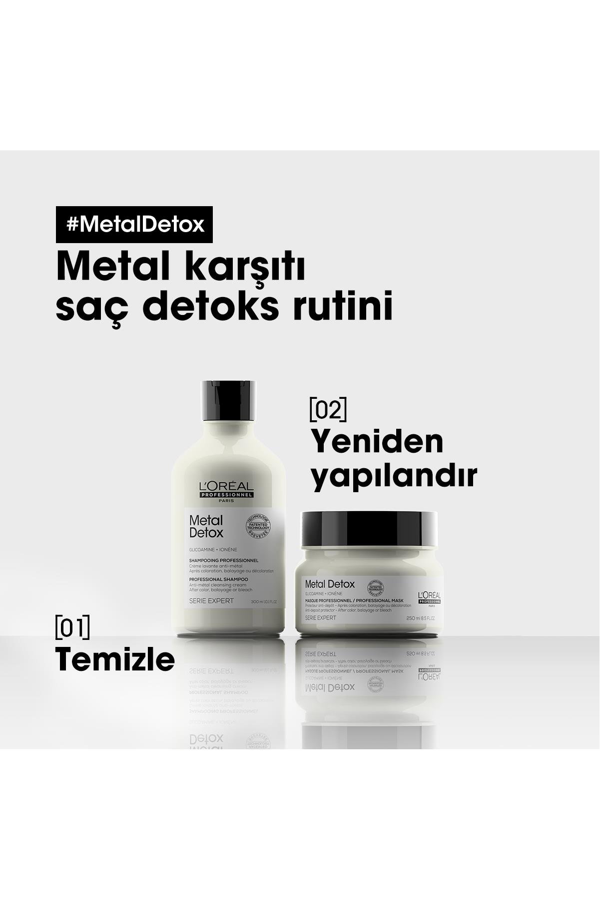 L'Oreal Professionnel Serie Expert Metal Detox Renkli ve Açıcı ile İşlem Görmüş Saçlar İçin Metal Karşıtı Koruyucu Maske 250ml