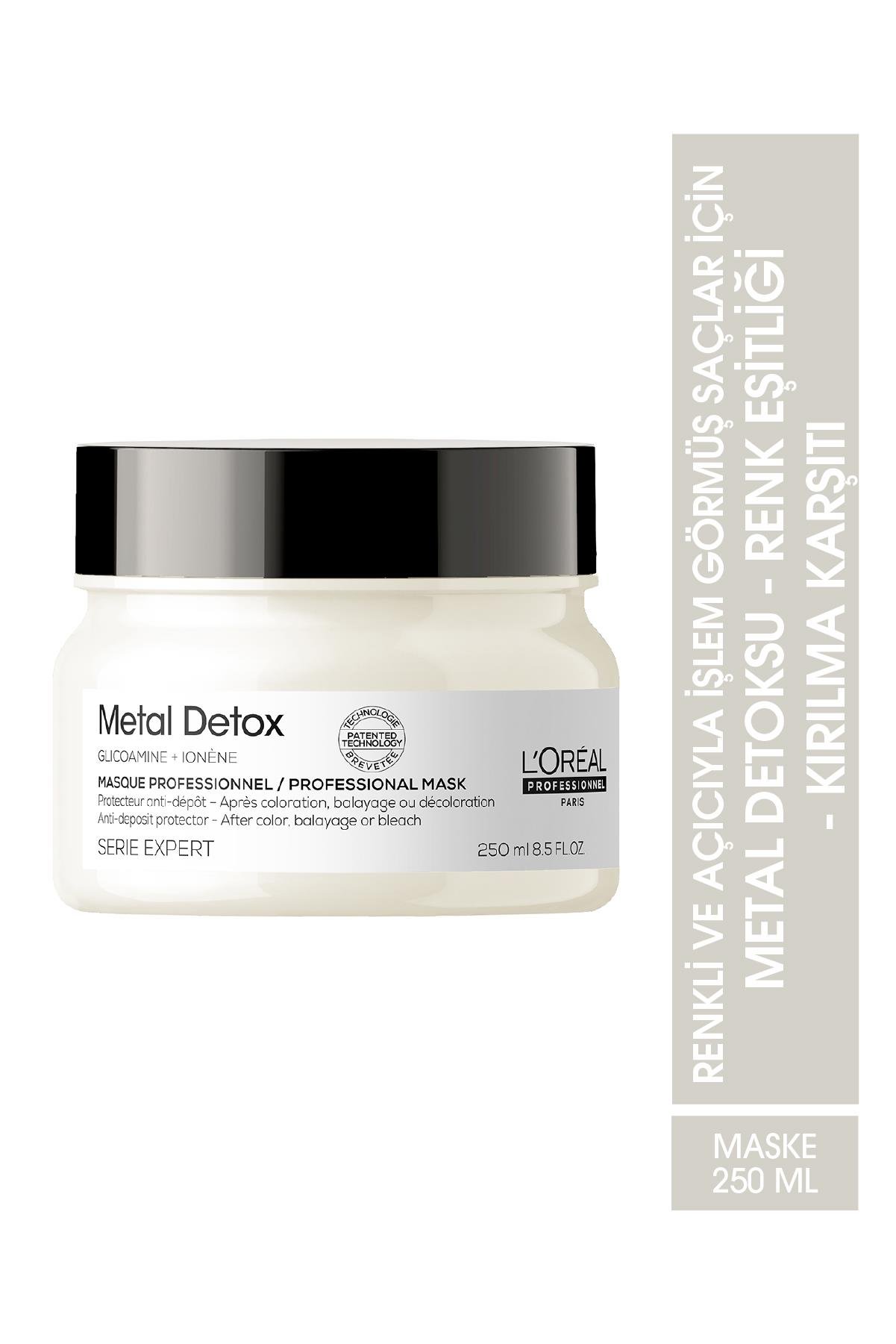 L'Oreal Professionnel Serie Expert Metal Detox Renkli ve Açıcı ile İşlem Görmüş Saçlar İçin Metal Karşıtı Koruyucu Maske 250ml