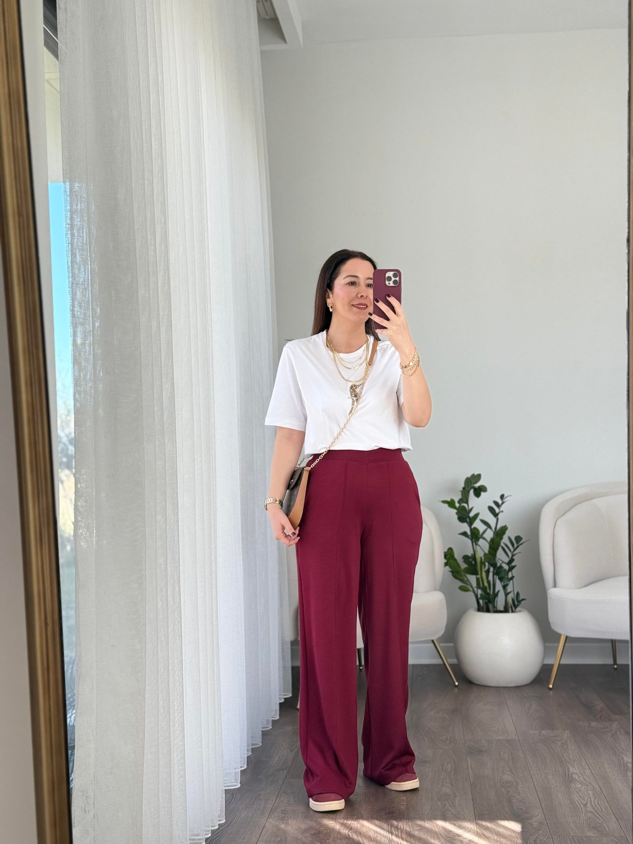 Modal Kumaş Çimalı Marka Eşofman Altı Bordo