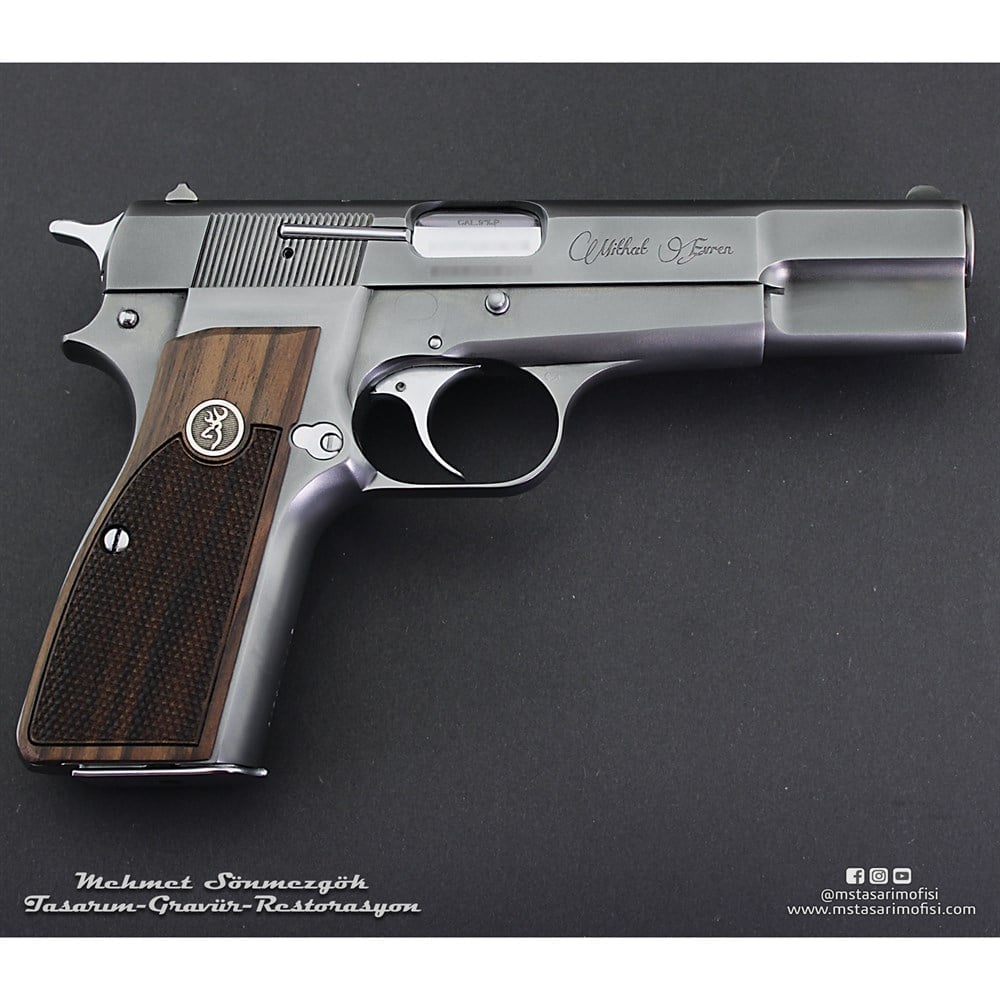 Browning HP Kaplama // Füme Titanyum,Parçalar Parlak