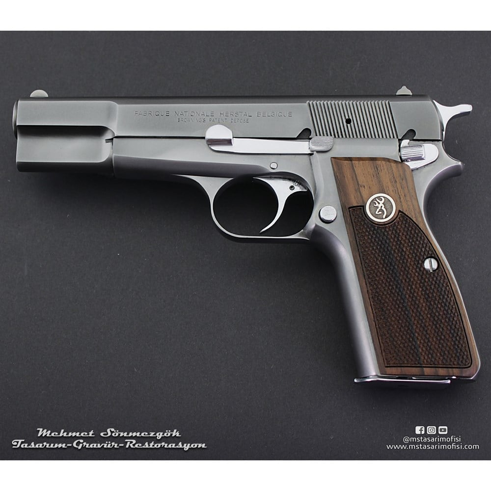 Browning HP Kaplama // Füme Titanyum,Parçalar Parlak