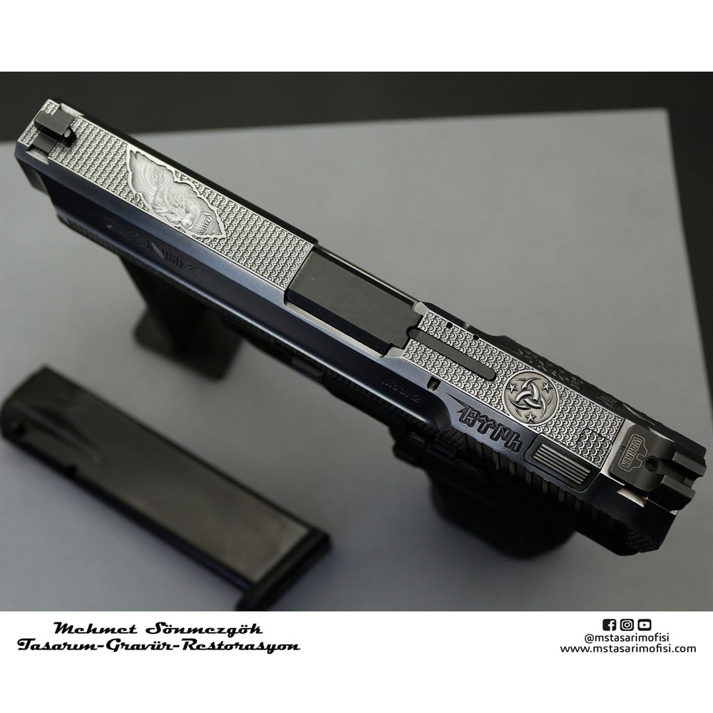 Canik TP9 Gravür // Göktürk Logo,Kurt Kafası,Teşkilatı Mahsusa (3D)