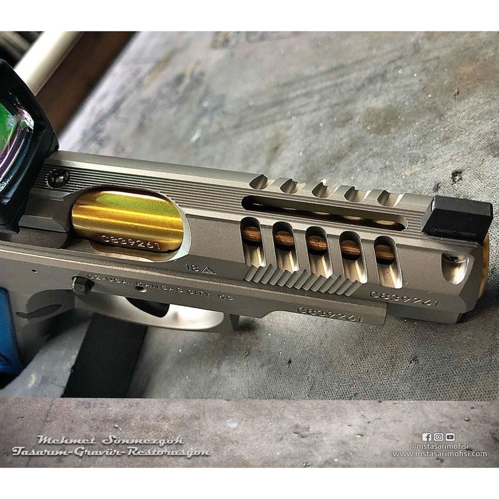 CZ 75 Compact Modifiye // Özel Modifiye,Sarı Titanyum