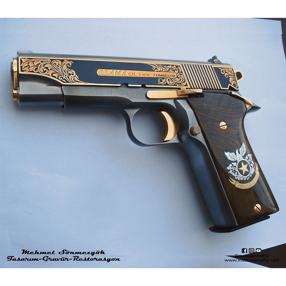Llama 9mm Gravür // Kartallı Özel Tasarım