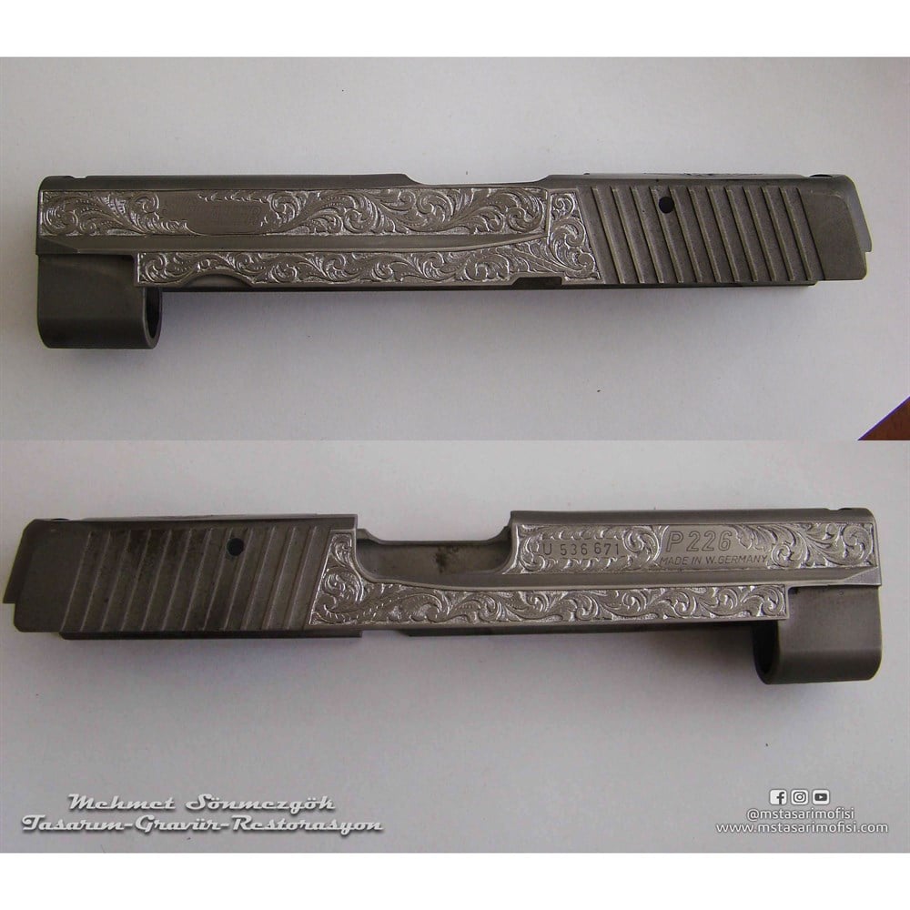 Sig Sauer P226 Gravür // Yanaklar Gravür,Arslan Logolu