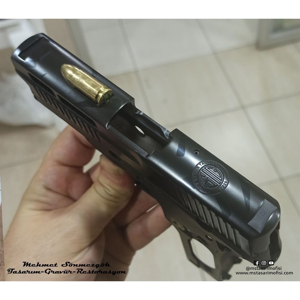 Sig Sauer P226 Modifiye // Mermi Delikli,3D Markalamalı Özel Tasarım