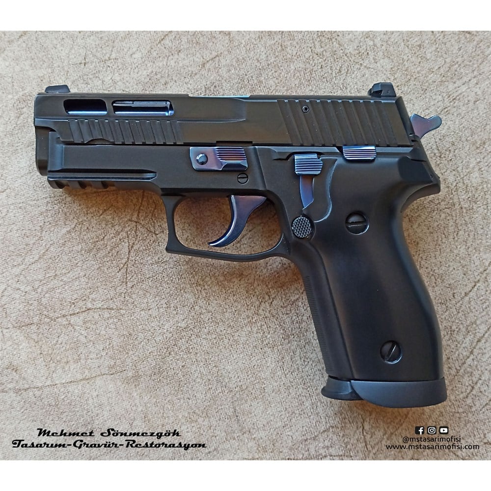 Sig Sauer P226 Modifiye // Mermi Delikli,3D Markalamalı Özel Tasarım