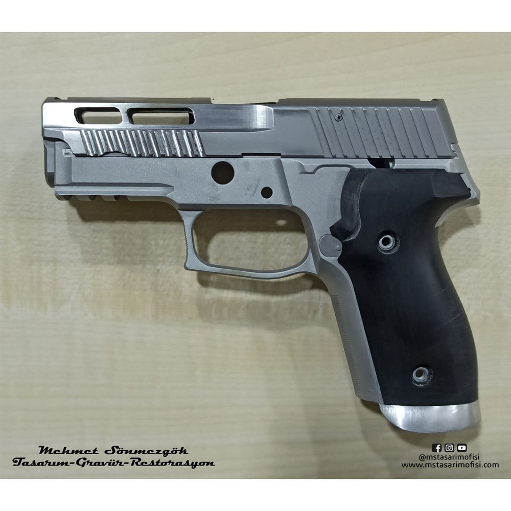 Sig Sauer P226 Modifiye // Mermi Delikli,3D Markalamalı Özel Tasarım