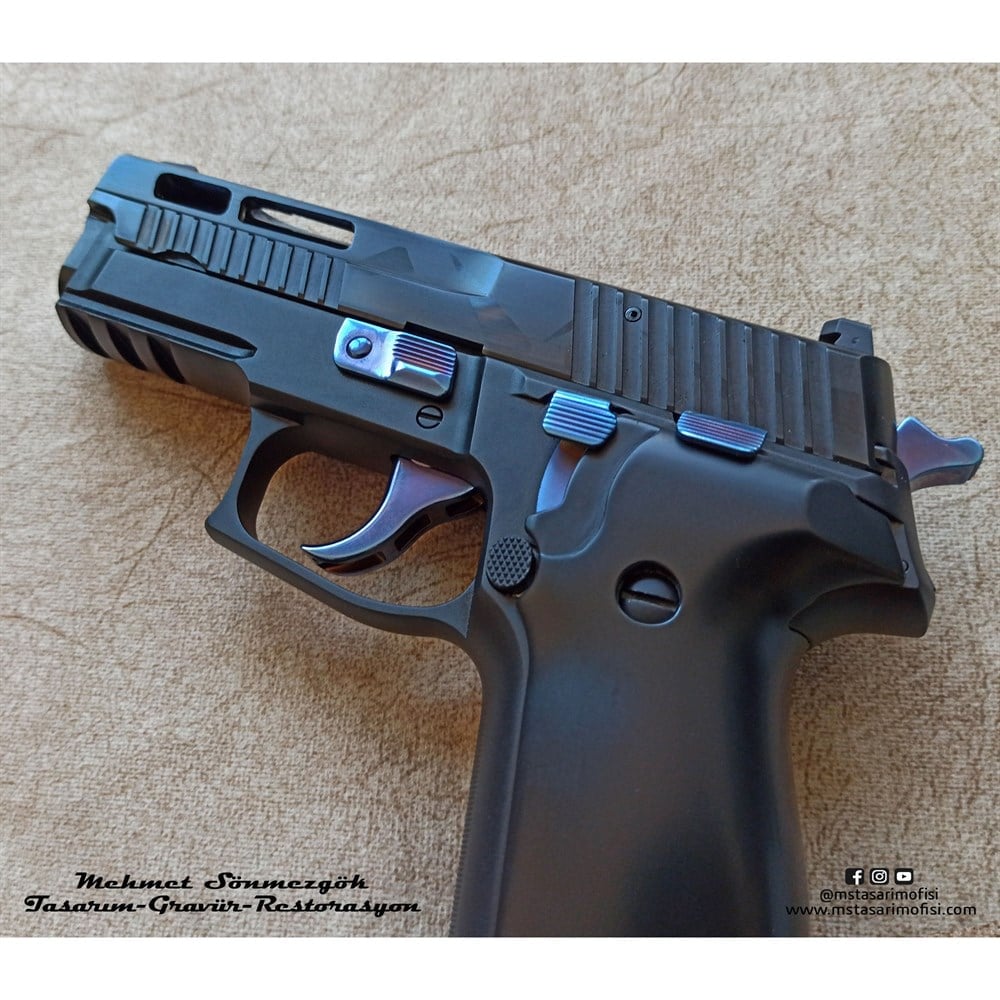 Sig Sauer P226 Modifiye // Mermi Delikli,3D Markalamalı Özel Tasarım