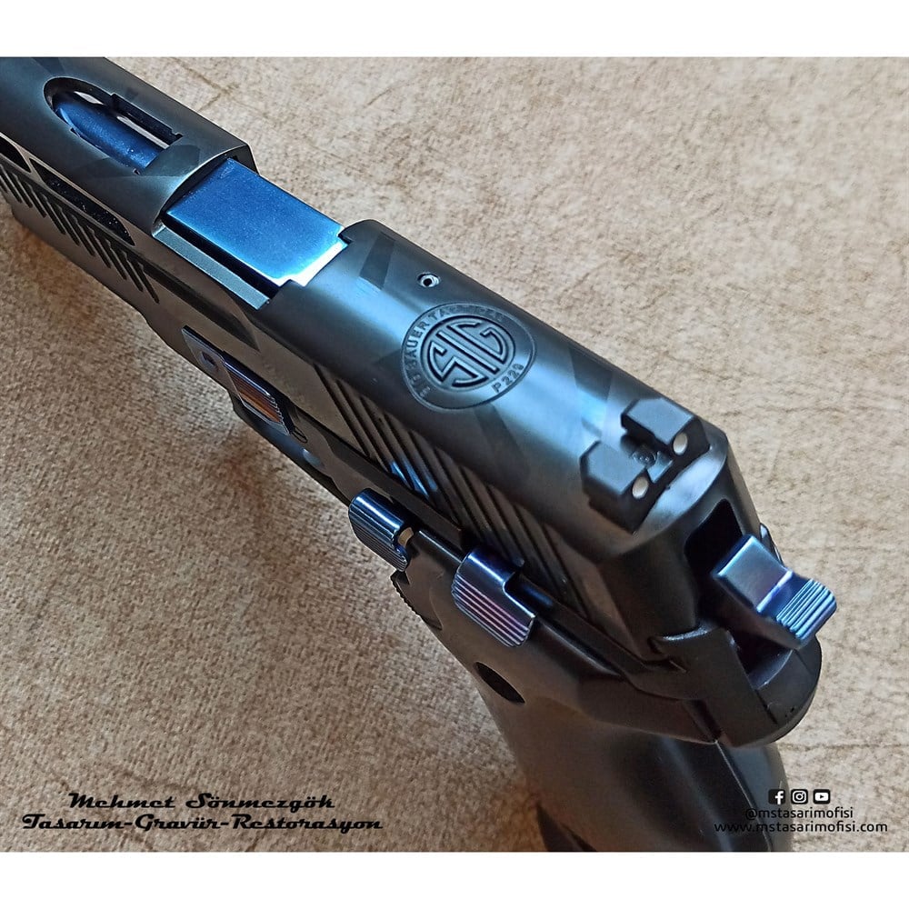 Sig Sauer P226 Modifiye // Mermi Delikli,3D Markalamalı Özel Tasarım