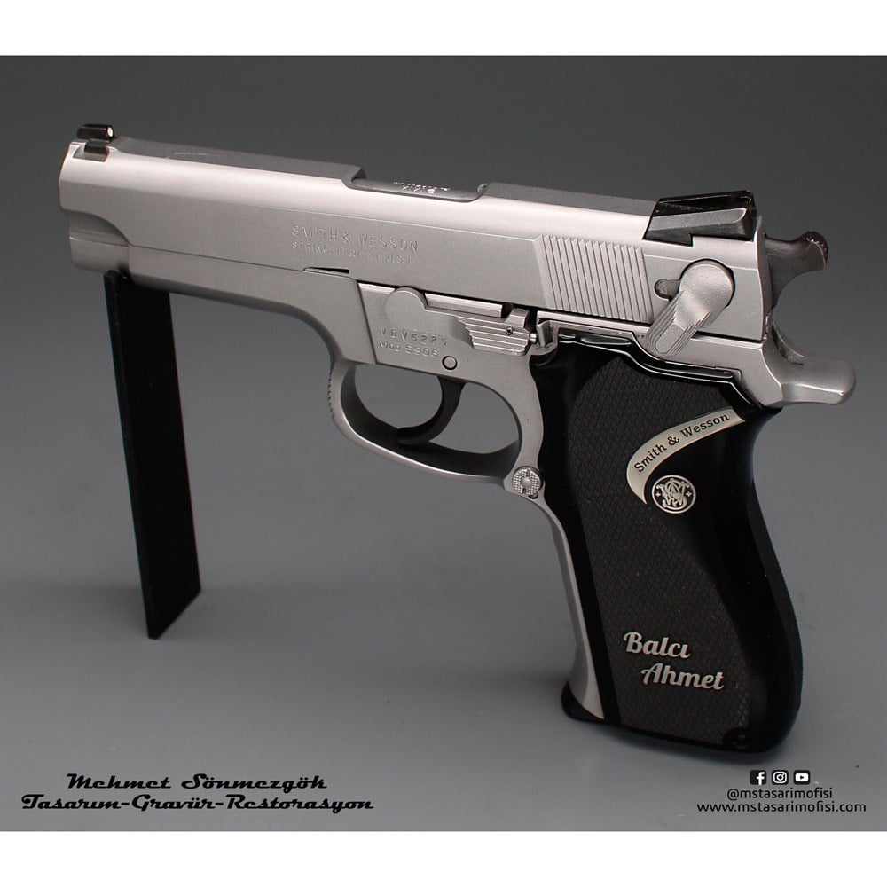 Smith & Wesson 5906 Kaplama //  Beyaz Krom
