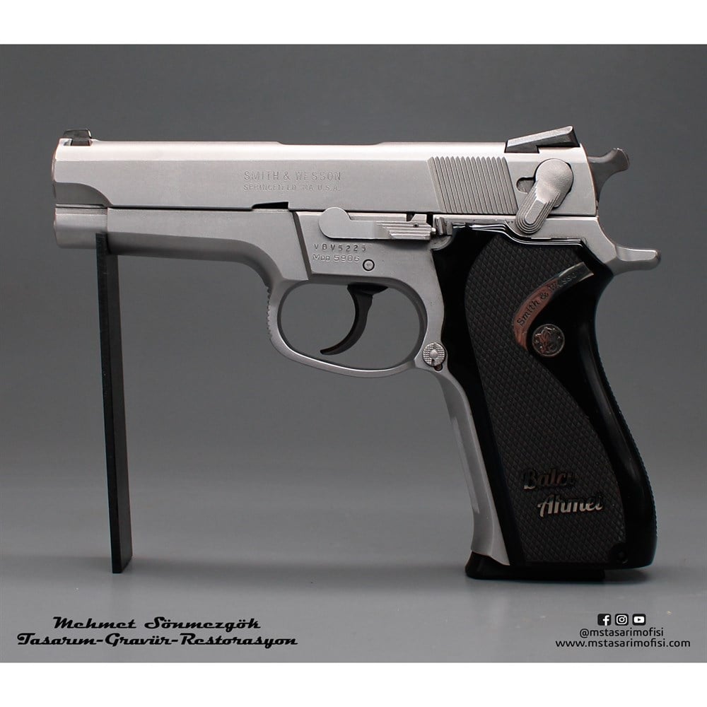 Smith & Wesson 5906 Kaplama //  Beyaz Krom