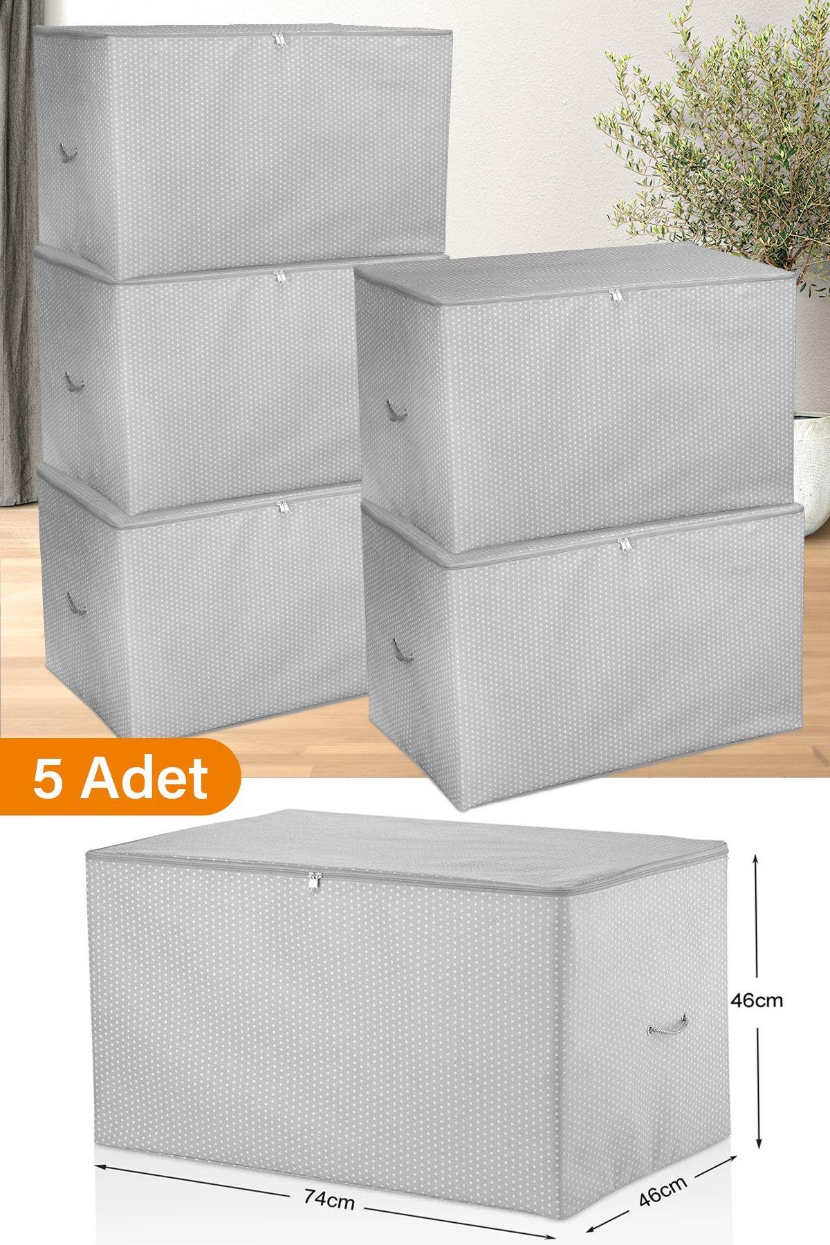 5 Adet - Büyük Boy Pembe Çizgili Hurç - 74 x 46 x 46 cm
